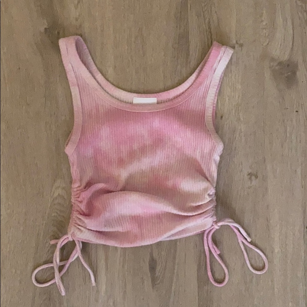 Skylar and Madison pink tie top
